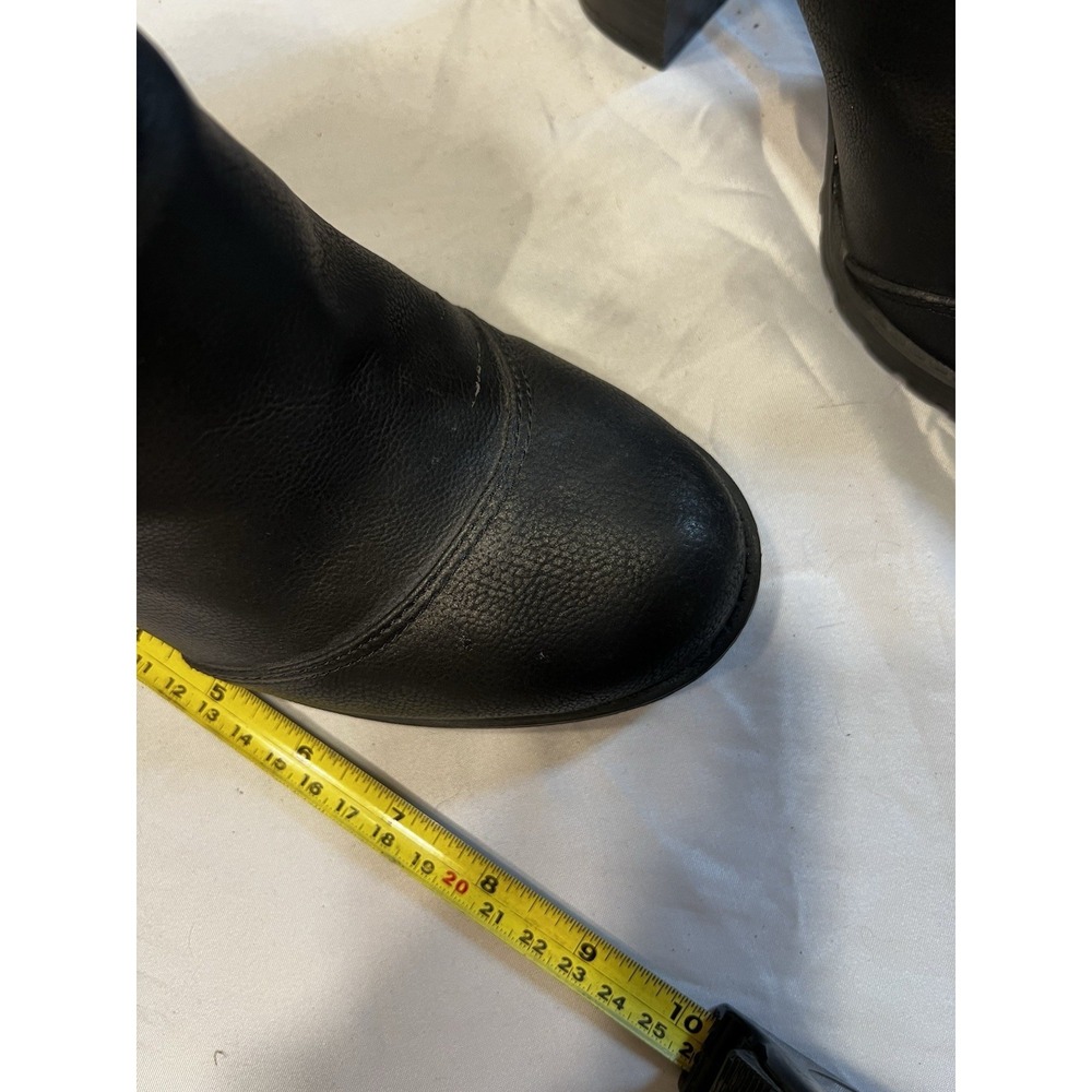 Levis Womens Black Ankle Boots Block Heel Lug Sole‎ Back Zip 52797801A 8.5 - Picture 13 of 15